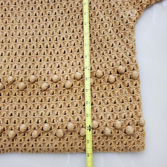 Garnet Hill Recycled-Cashmere Bobble-Stitch Women's Oversized Sweater Size Small - Picture 10 of 13